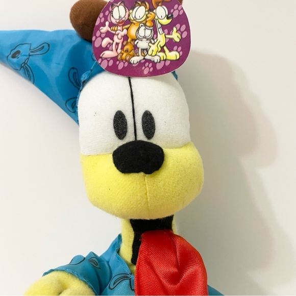 Vintage Odie With PJ with Bunny Slippers Plush Stuffed Animal Garfield - Picture 2 of 16